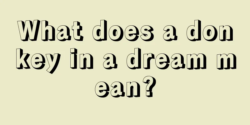 What does a donkey in a dream mean?