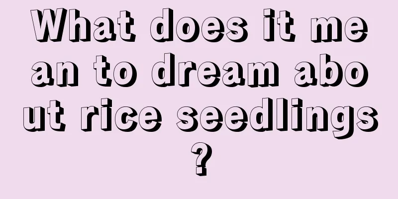 What does it mean to dream about rice seedlings?