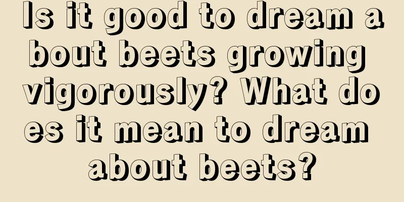 Is it good to dream about beets growing vigorously? What does it mean to dream about beets?