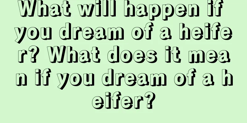 What will happen if you dream of a heifer? What does it mean if you dream of a heifer?