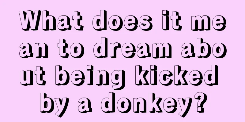 What does it mean to dream about being kicked by a donkey?