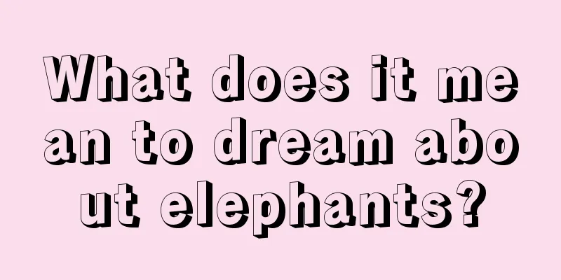 What does it mean to dream about elephants?