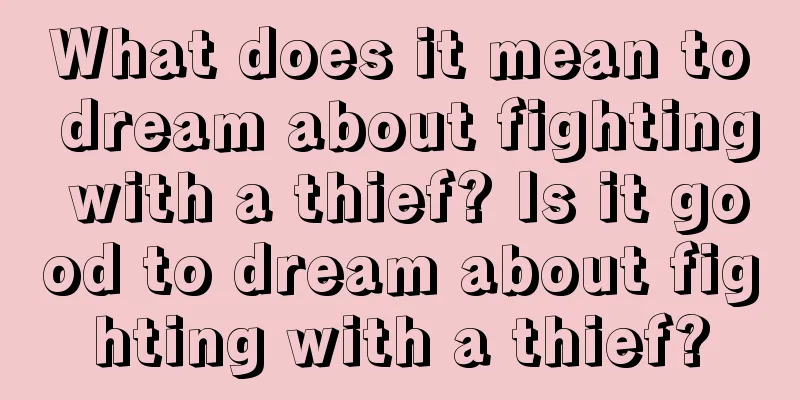 What does it mean to dream about fighting with a thief? Is it good to dream about fighting with a thief?