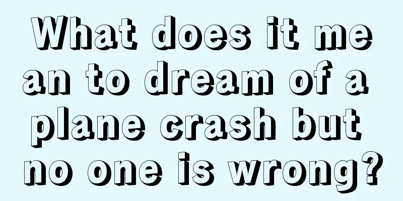 What does it mean to dream of a plane crash but no one is wrong?