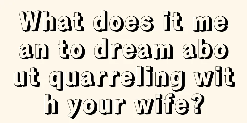 What does it mean to dream about quarreling with your wife?