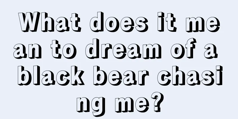 What does it mean to dream of a black bear chasing me?