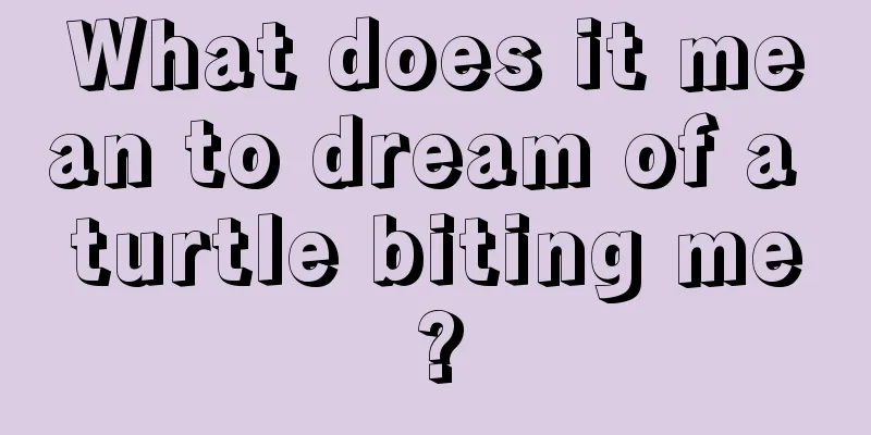 What does it mean to dream of a turtle biting me?