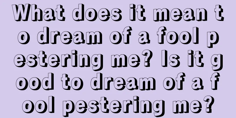 What does it mean to dream of a fool pestering me? Is it good to dream of a fool pestering me?