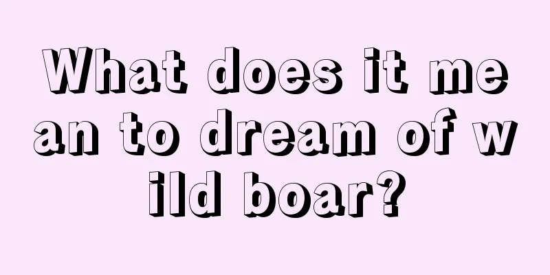 What does it mean to dream of wild boar?