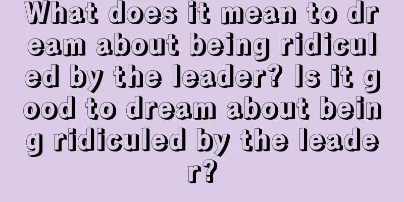 What does it mean to dream about being ridiculed by the leader? Is it good to dream about being ridiculed by the leader?