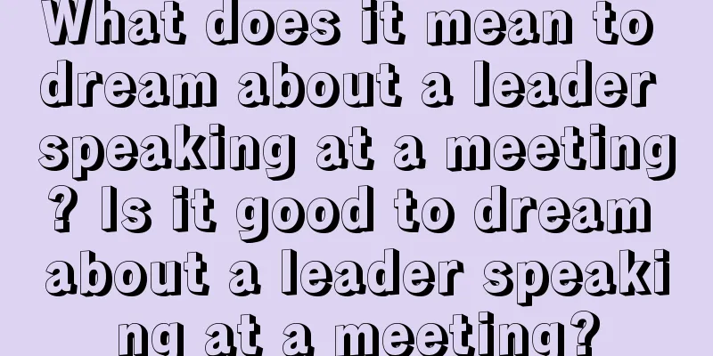 What does it mean to dream about a leader speaking at a meeting? Is it good to dream about a leader speaking at a meeting?