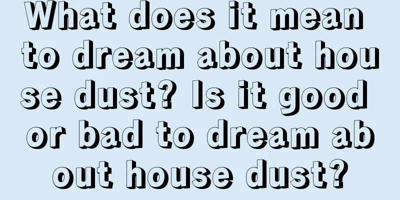 What does it mean to dream about house dust? Is it good or bad to dream about house dust?