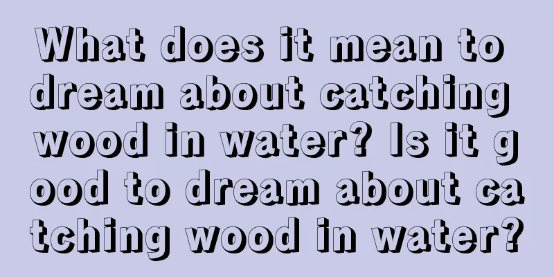 What does it mean to dream about catching wood in water? Is it good to dream about catching wood in water?