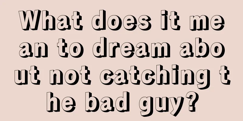 What does it mean to dream about not catching the bad guy?