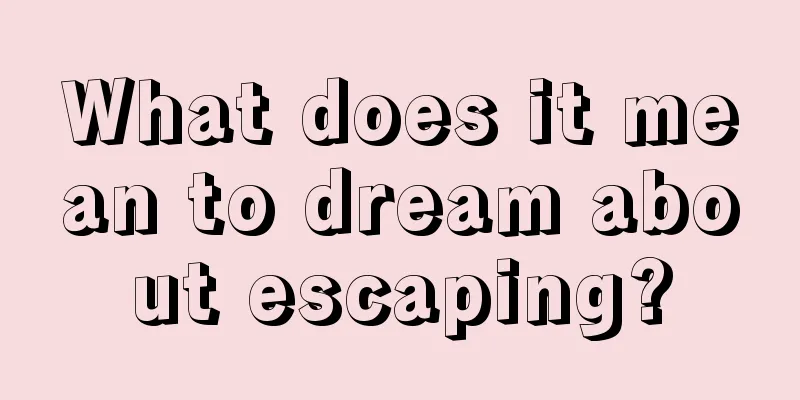 What does it mean to dream about escaping?