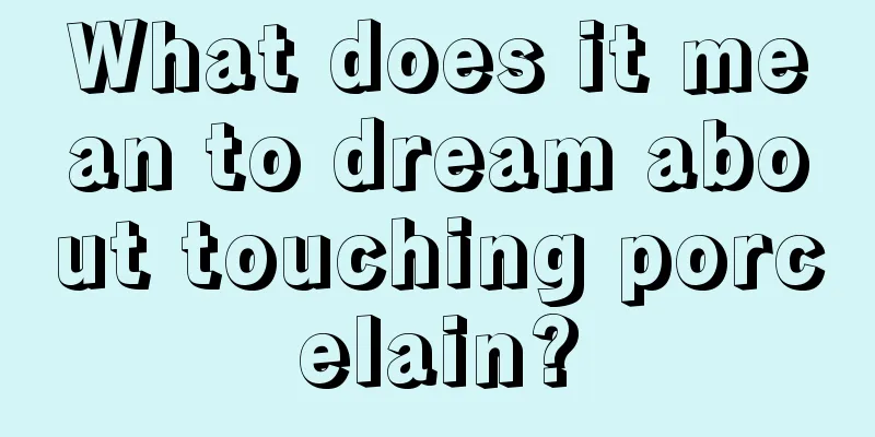 What does it mean to dream about touching porcelain?