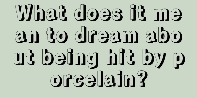 What does it mean to dream about being hit by porcelain?