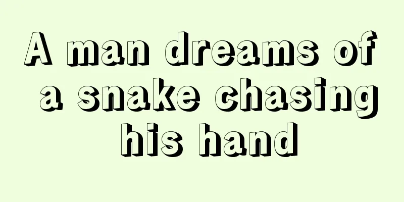 A man dreams of a snake chasing his hand