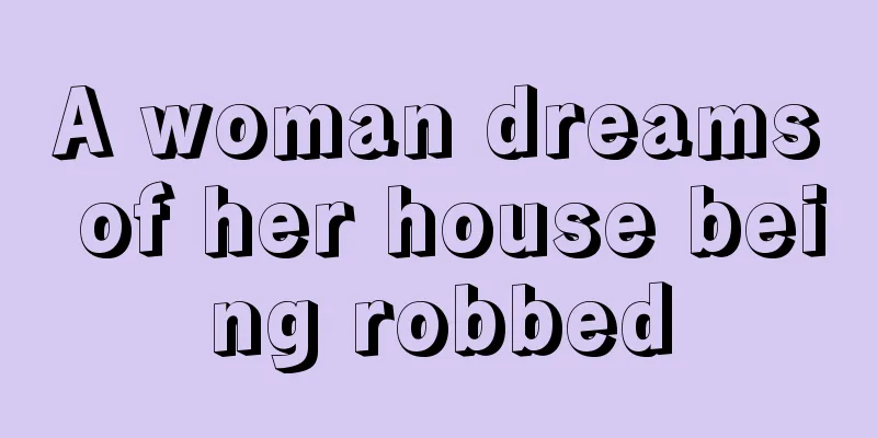 A woman dreams of her house being robbed