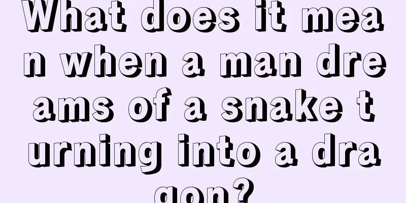 What does it mean when a man dreams of a snake turning into a dragon?