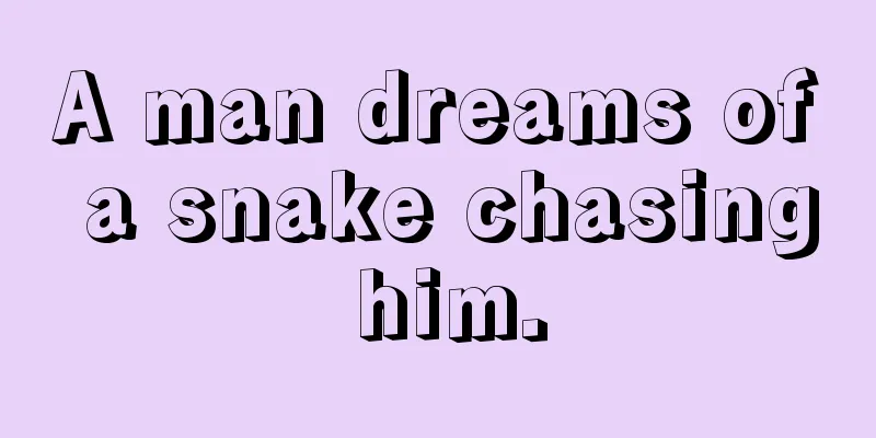 A man dreams of a snake chasing him.