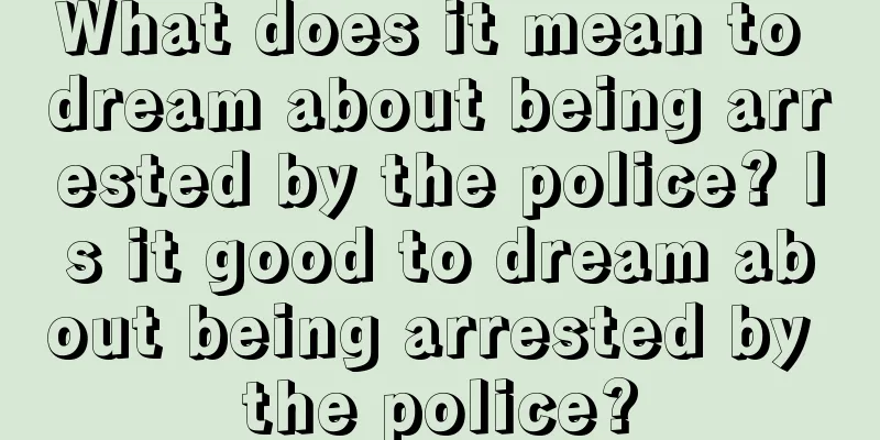 What does it mean to dream about being arrested by the police? Is it good to dream about being arrested by the police?