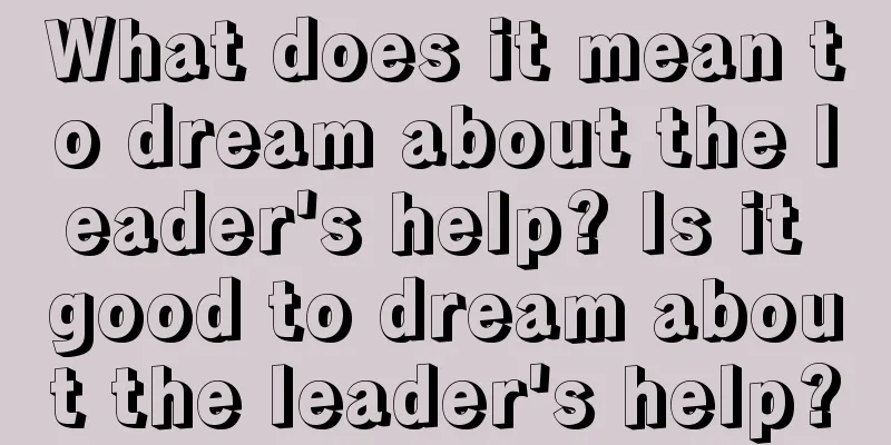 What does it mean to dream about the leader's help? Is it good to dream about the leader's help?