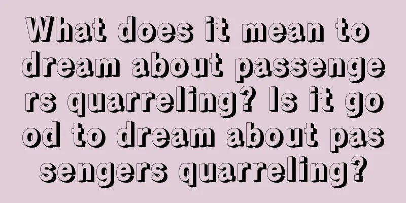 What does it mean to dream about passengers quarreling? Is it good to dream about passengers quarreling?