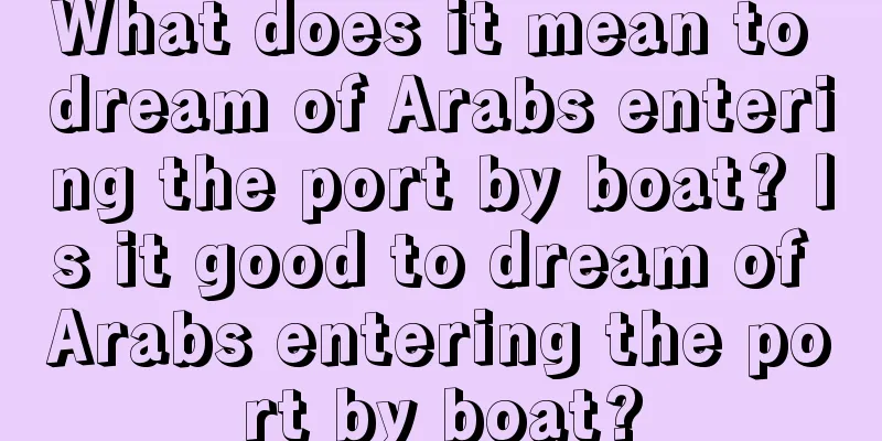 What does it mean to dream of Arabs entering the port by boat? Is it good to dream of Arabs entering the port by boat?