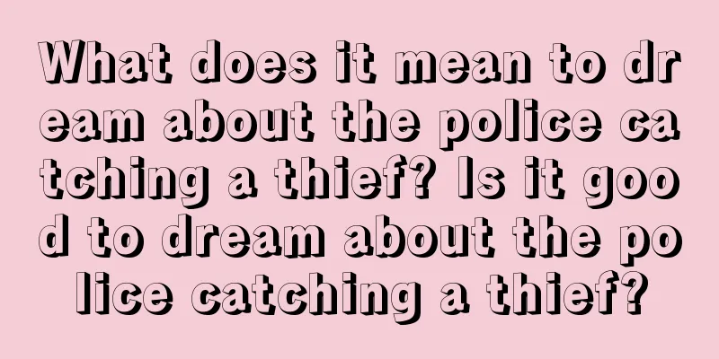 What does it mean to dream about the police catching a thief? Is it good to dream about the police catching a thief?