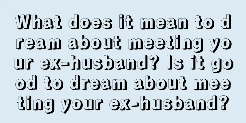 What does it mean to dream about meeting your ex-husband? Is it good to dream about meeting your ex-husband?