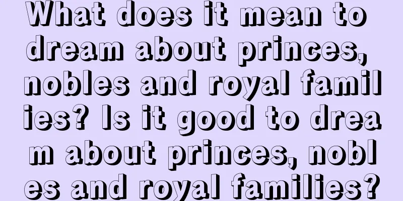 What does it mean to dream about princes, nobles and royal families? Is it good to dream about princes, nobles and royal families?