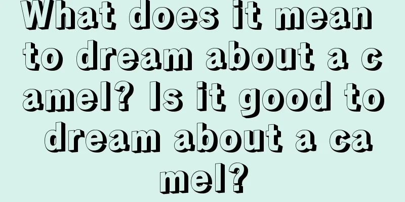 What does it mean to dream about a camel? Is it good to dream about a camel?