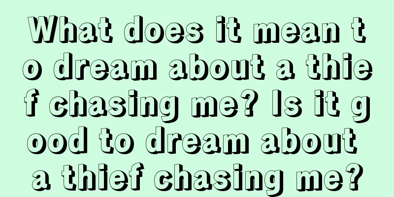 What does it mean to dream about a thief chasing me? Is it good to dream about a thief chasing me?