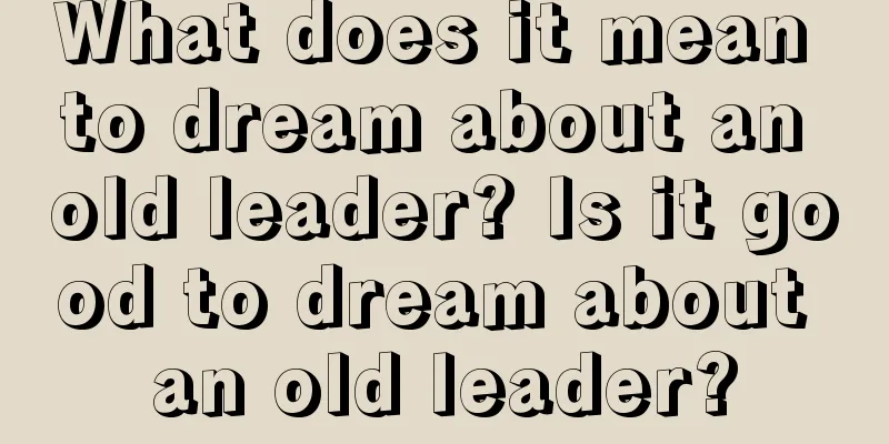 What does it mean to dream about an old leader? Is it good to dream about an old leader?