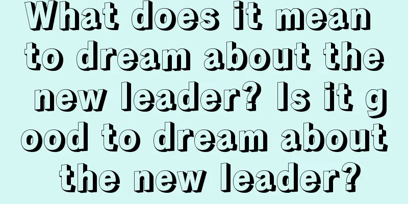 What does it mean to dream about the new leader? Is it good to dream about the new leader?