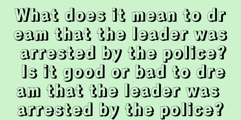 What does it mean to dream that the leader was arrested by the police? Is it good or bad to dream that the leader was arrested by the police?