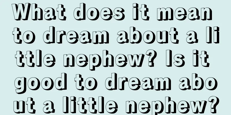 What does it mean to dream about a little nephew? Is it good to dream about a little nephew?