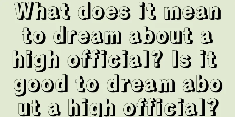 What does it mean to dream about a high official? Is it good to dream about a high official?