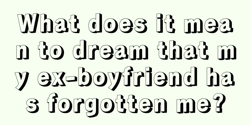 What does it mean to dream that my ex-boyfriend has forgotten me?