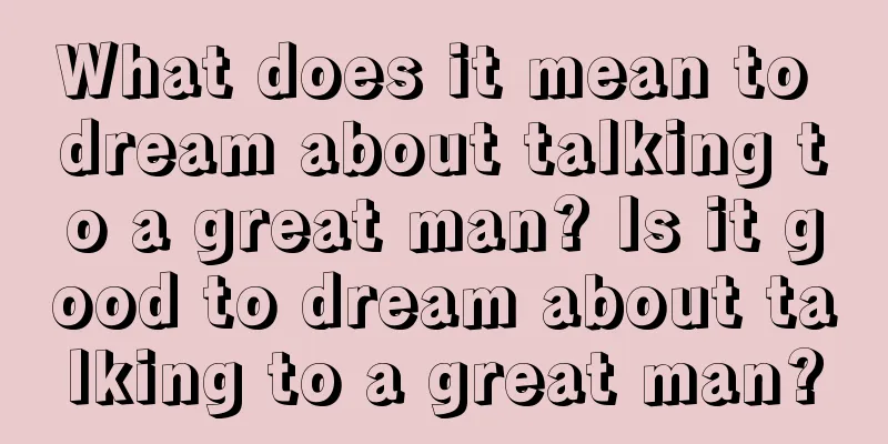 What does it mean to dream about talking to a great man? Is it good to dream about talking to a great man?