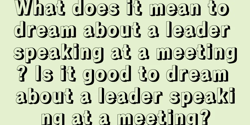 What does it mean to dream about a leader speaking at a meeting? Is it good to dream about a leader speaking at a meeting?