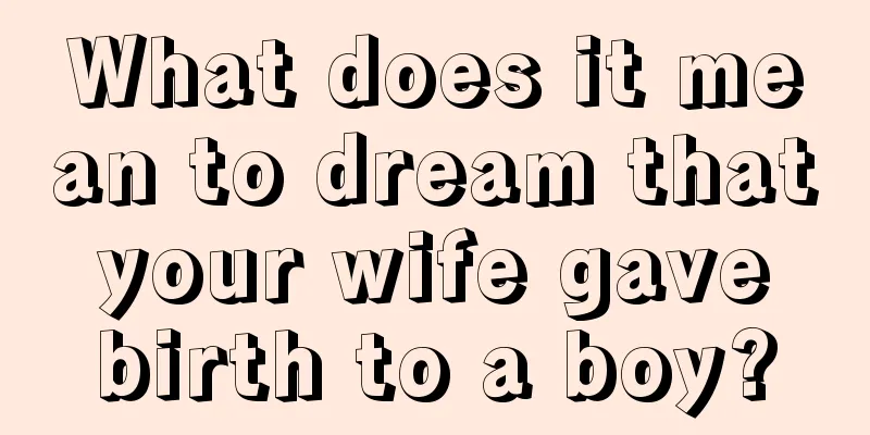 What does it mean to dream that your wife gave birth to a boy?