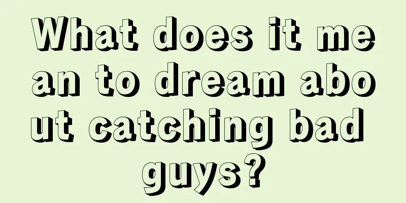 What does it mean to dream about catching bad guys?