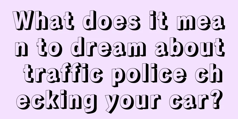 What does it mean to dream about traffic police checking your car?