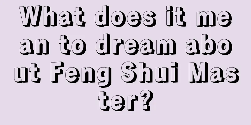 What does it mean to dream about Feng Shui Master?