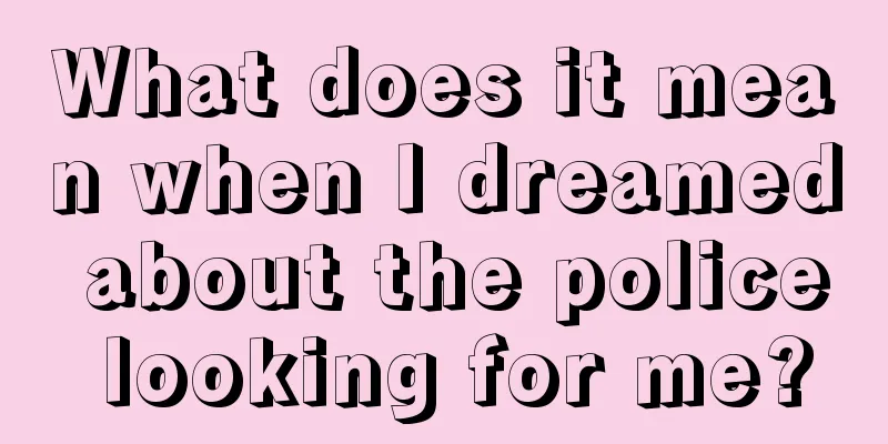 What does it mean when I dreamed about the police looking for me?