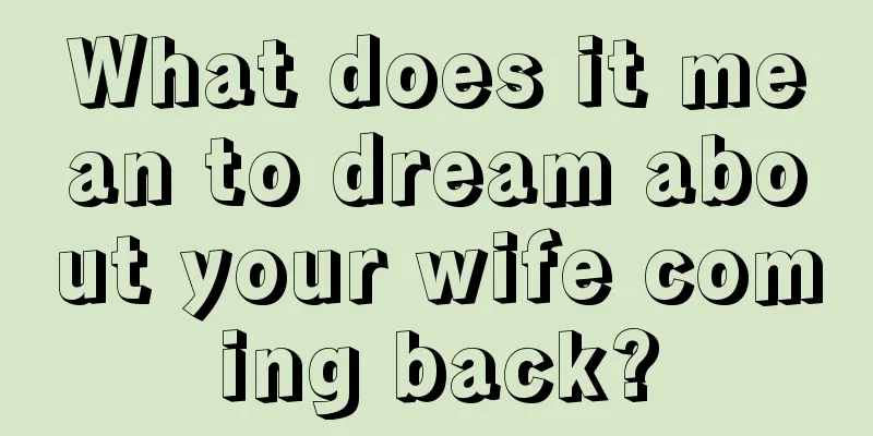 What does it mean to dream about your wife coming back?