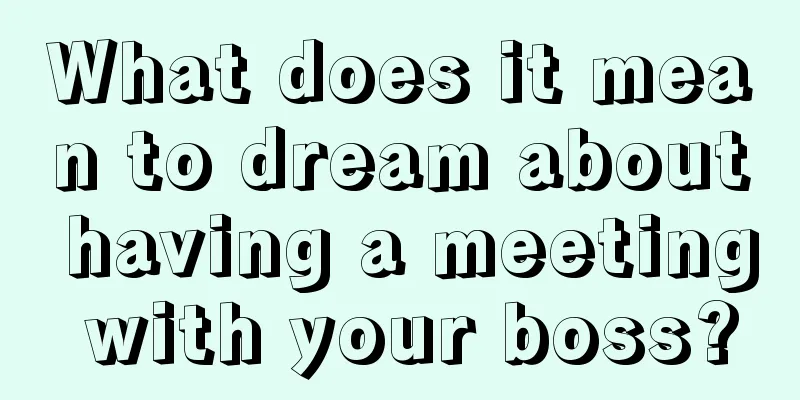 What does it mean to dream about having a meeting with your boss?