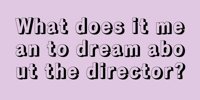 What does it mean to dream about the director?